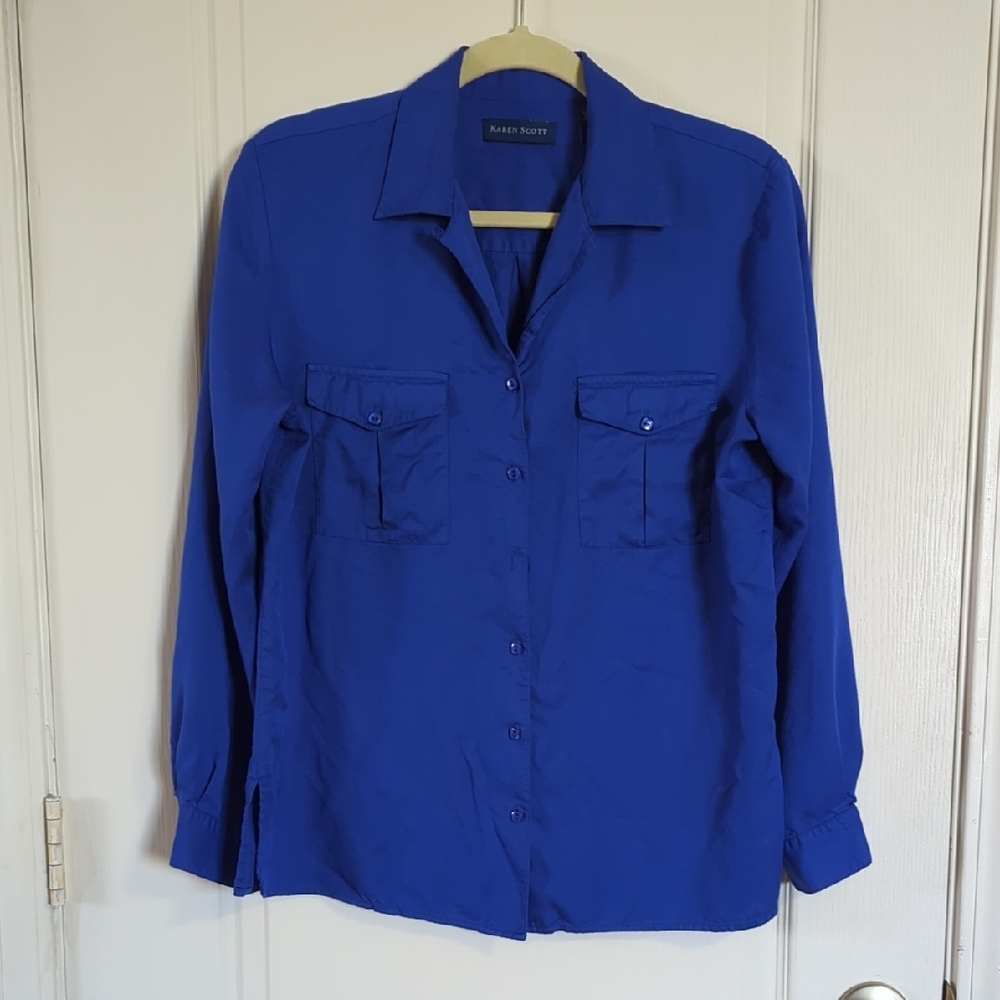 Karen Scott Blouse M EUC